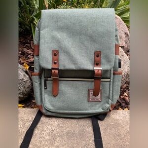 UGRACE Canvas Travel Backpack Rucksack Laptop Book Bag